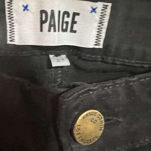 Paige Women's Black Five Pocket Style Verdugo Ultra Skinny Jeans Size 27 - Picture 3 of 6